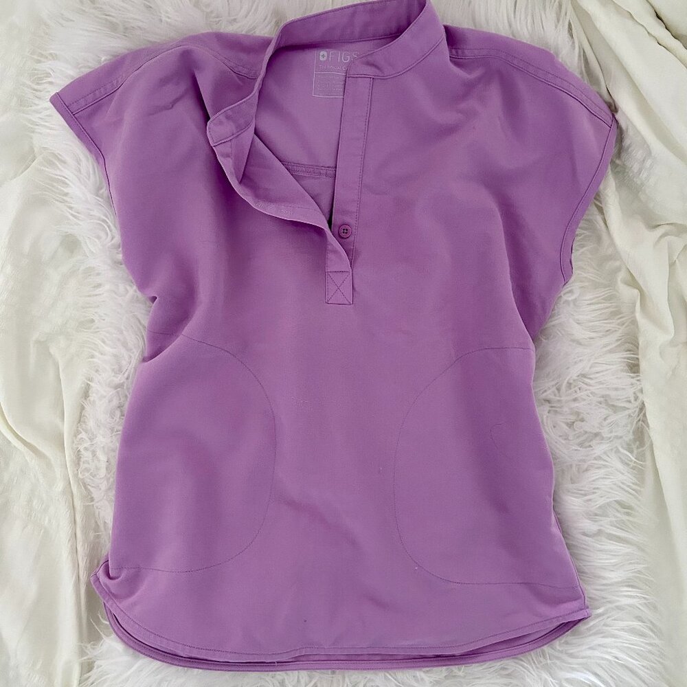 Figs Rafaela Scrub Top DUSK XXS